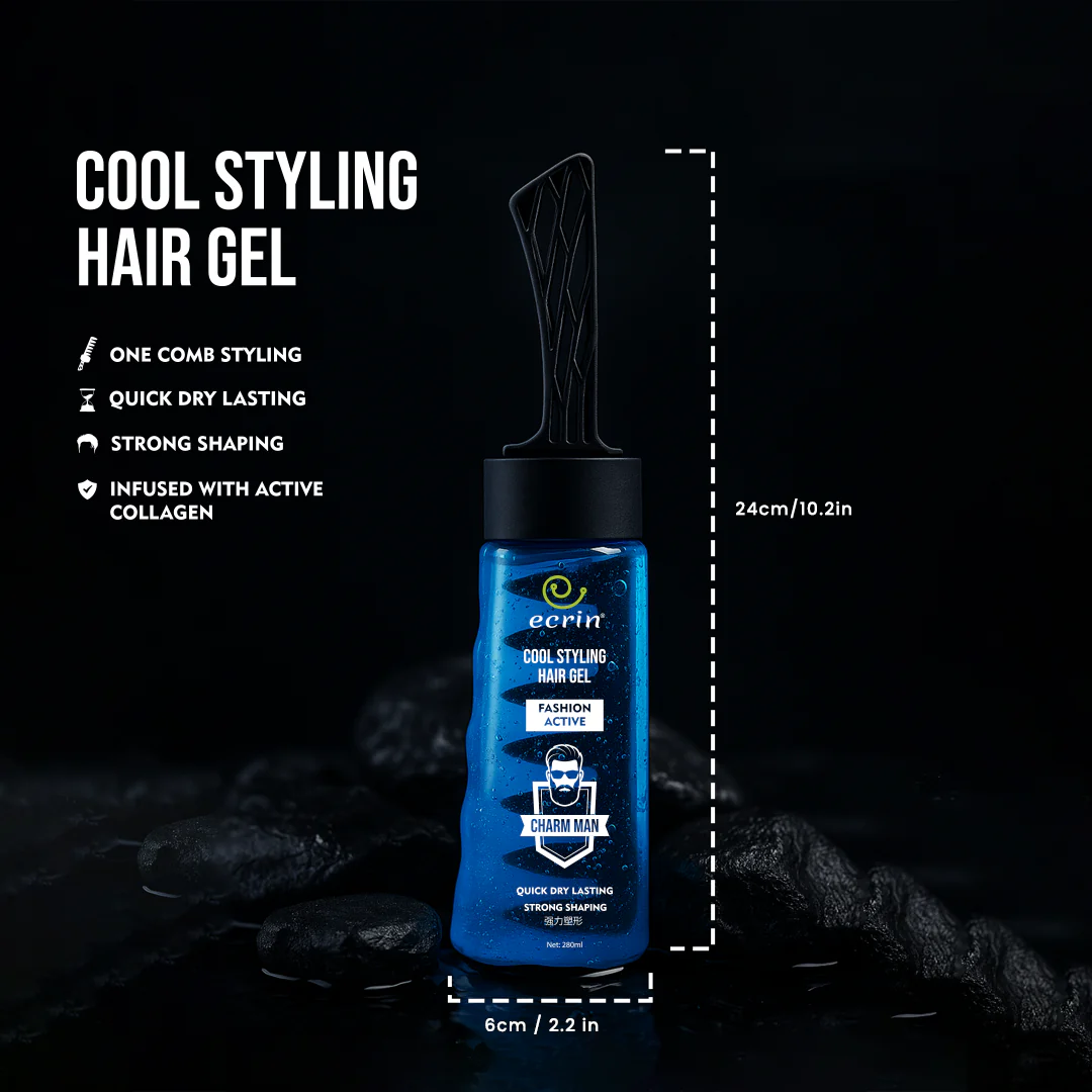 ECRIN COOL STYLING HAIR GEL WITH ACTIVE COLLAGEN - 280ml - Image 5